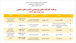  برنامه کارگاه های پژوهشی اداره علم سنجی نیمه دوم سال 1401